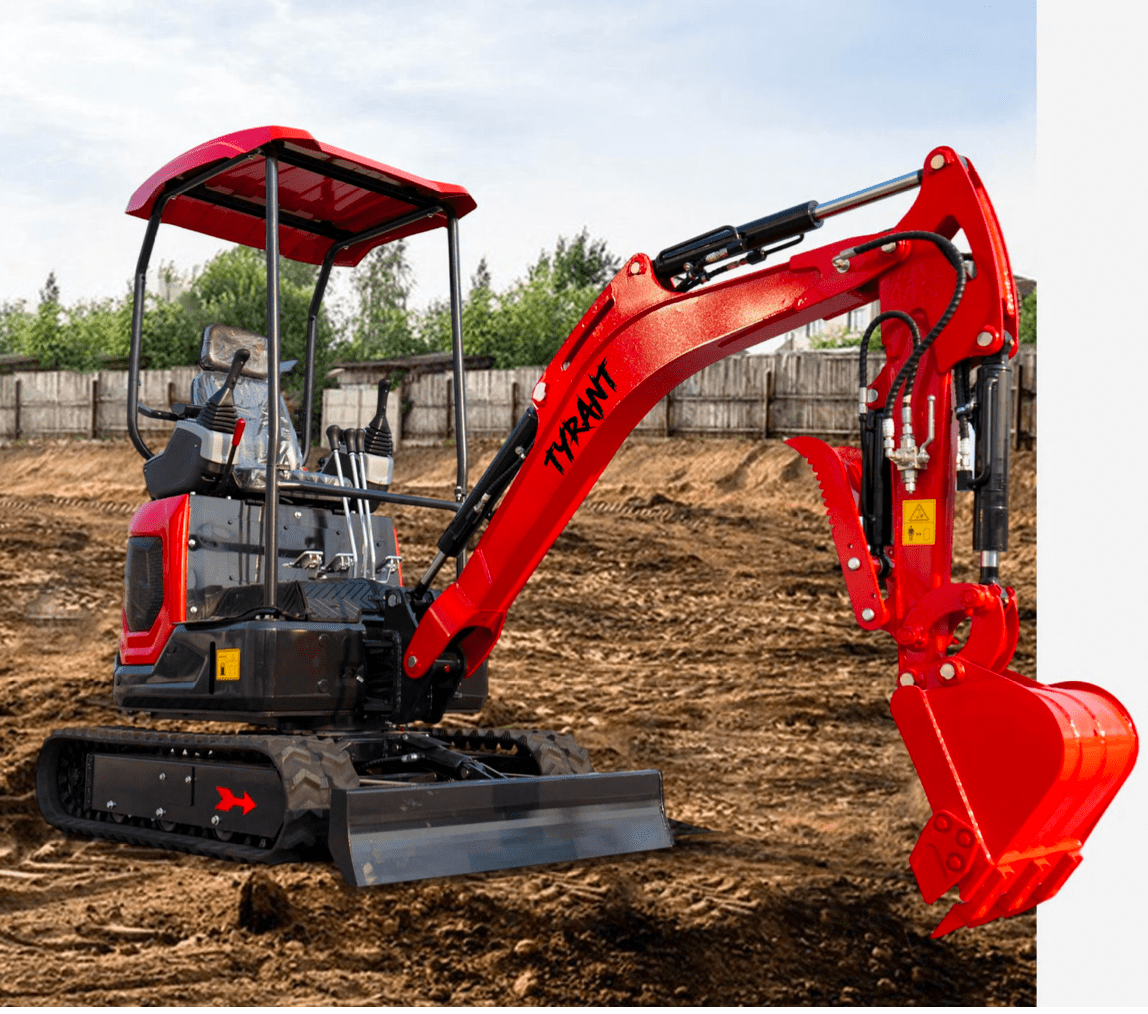 3800lbs TYRANT 17 Diesel Mini Excavator Kubota D902 Engine Side Swing w 12 attachments - Image 7