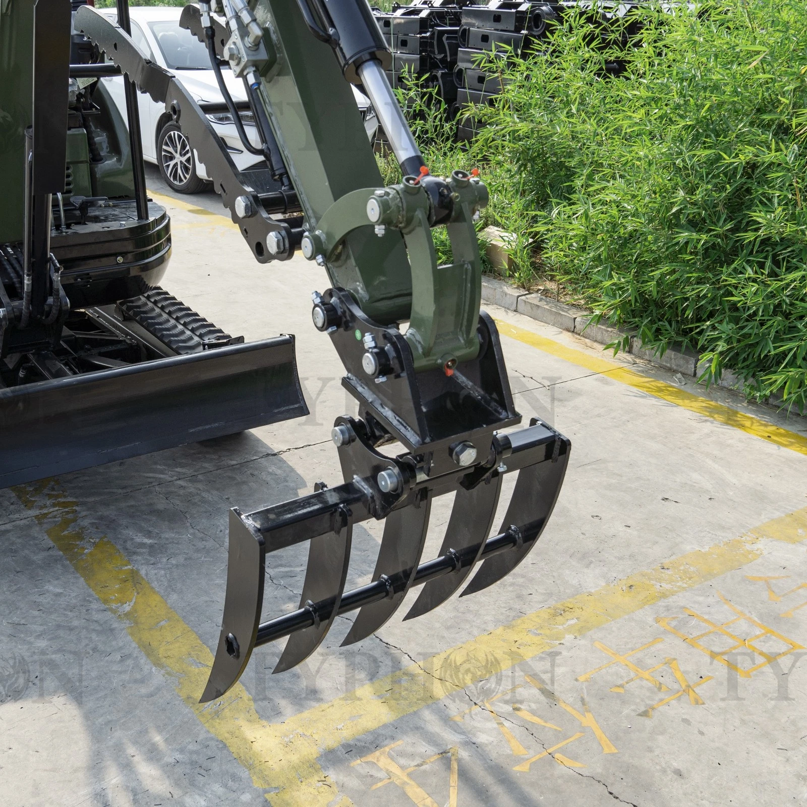 Mini Excavator Rake Compact Attachment General for 2-3 ton Small Digger - Image 2