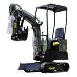 TYPHON TERROR X STORM Mini Excavator 1 Ton Trench Digger with Canopy, Hydraulic Thumb Clip, Bucket USA