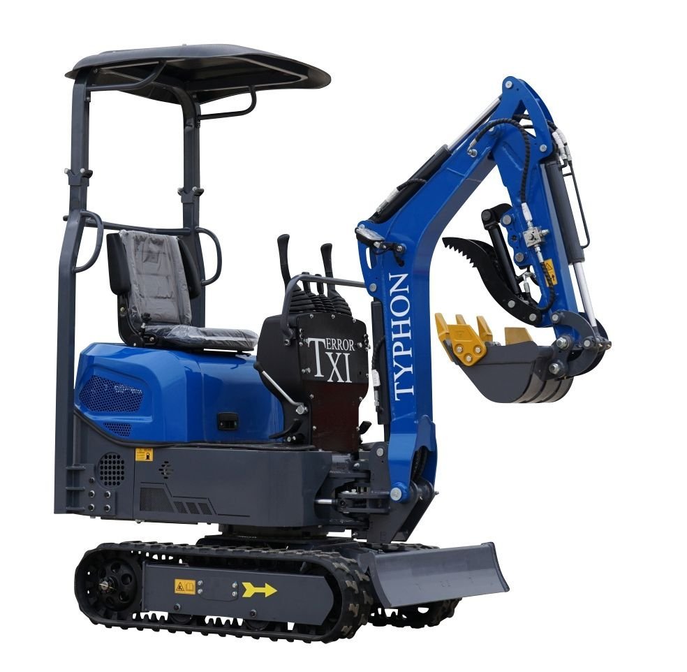 TYPHON TERROR XI STORM Mini Excavator – 1.1 Ton Trench Digger with Boom Swing, Hydraulic Thumb Clip, Bucket USA - Image 7