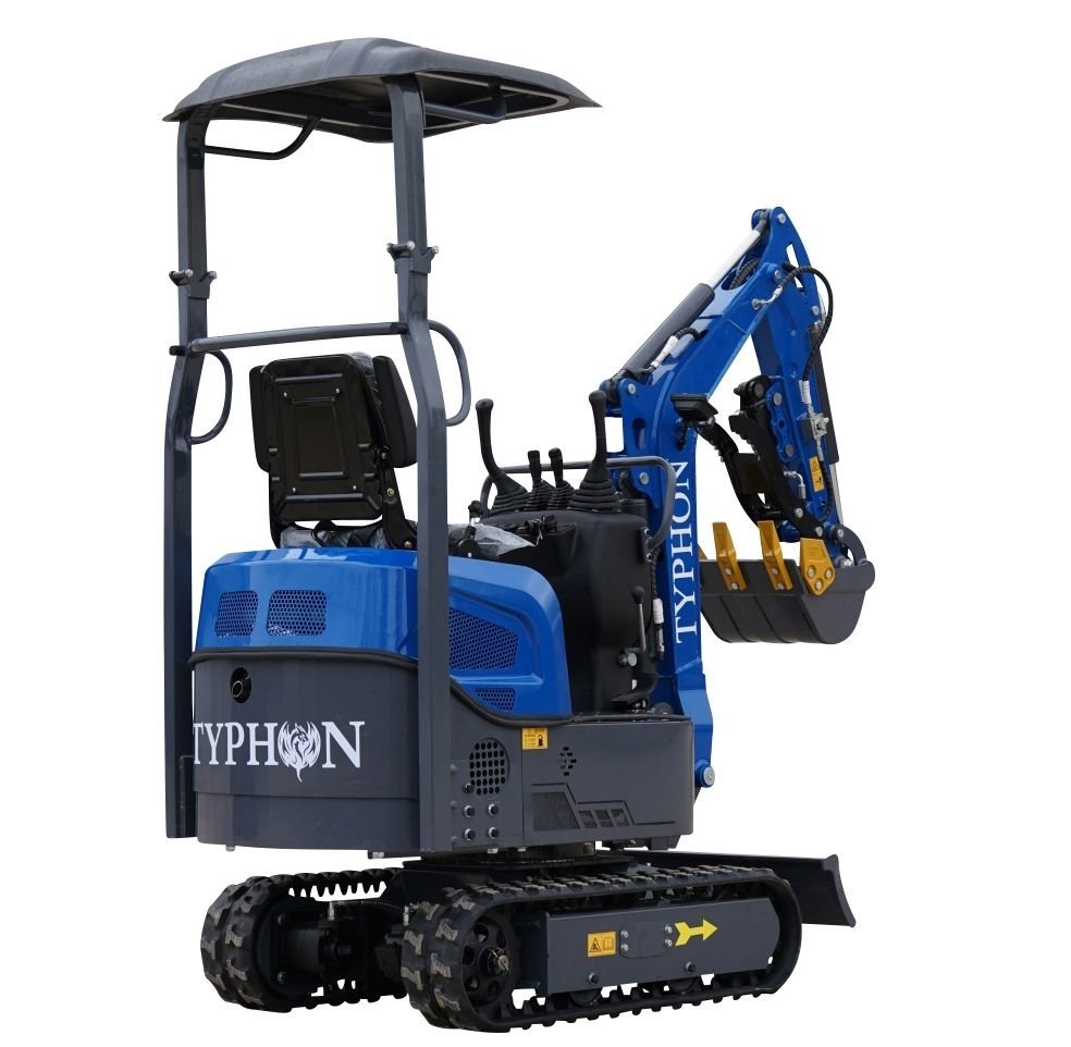 TYPHON TERROR XI STORM Mini Excavator – 1.1 Ton Trench Digger with Boom Swing, Hydraulic Thumb Clip, Bucket USA - Image 6