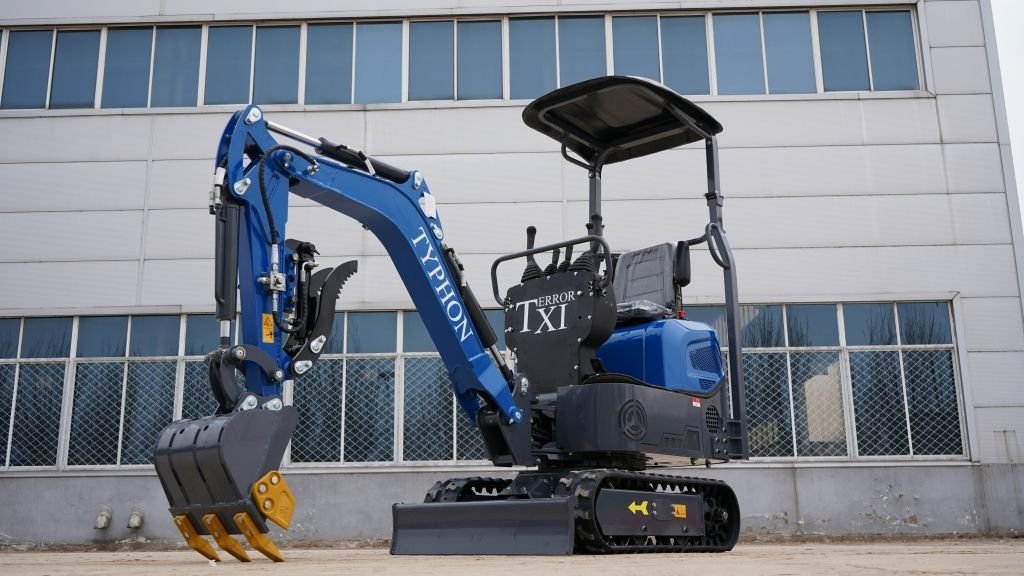 TYPHON TERROR XI STORM Mini Excavator – 1.1 Ton Trench Digger with Boom Swing, Hydraulic Thumb Clip, Bucket USA - Image 4