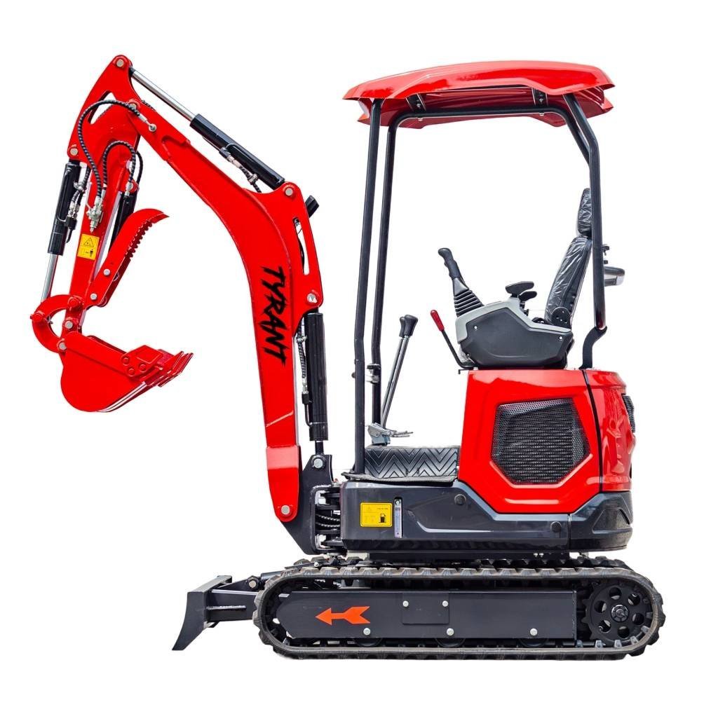 3800lbs TYRANT 17 Diesel Mini Excavator Kubota D902 Engine Side Swing w 12 attachments - Image 10