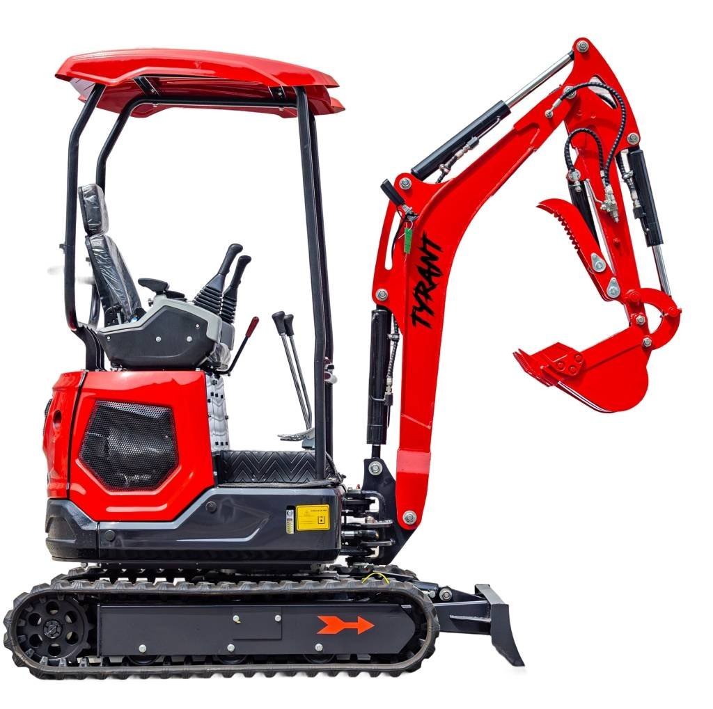 3800lbs TYRANT 17 Diesel Mini Excavator Kubota D902 Engine Side Swing w 12 attachments - Image 13