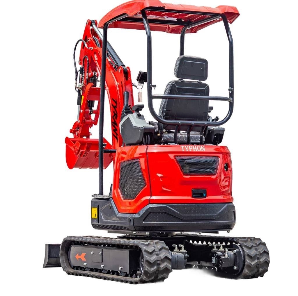 3800lbs TYRANT 17 Diesel Mini Excavator Kubota D902 Engine Side Swing w 12 attachments - Image 14