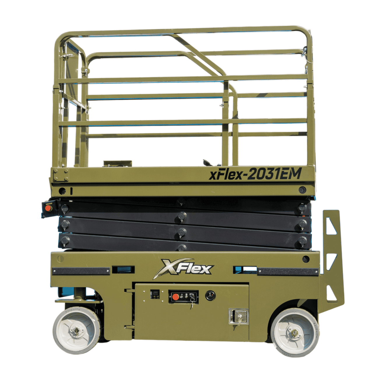 TYPHON xFLEX-2031EM 1.2 Ton Electric Mini Scissor Lift with 20ft Max Platform Height and 19.7″ Platform Extend - Image 4