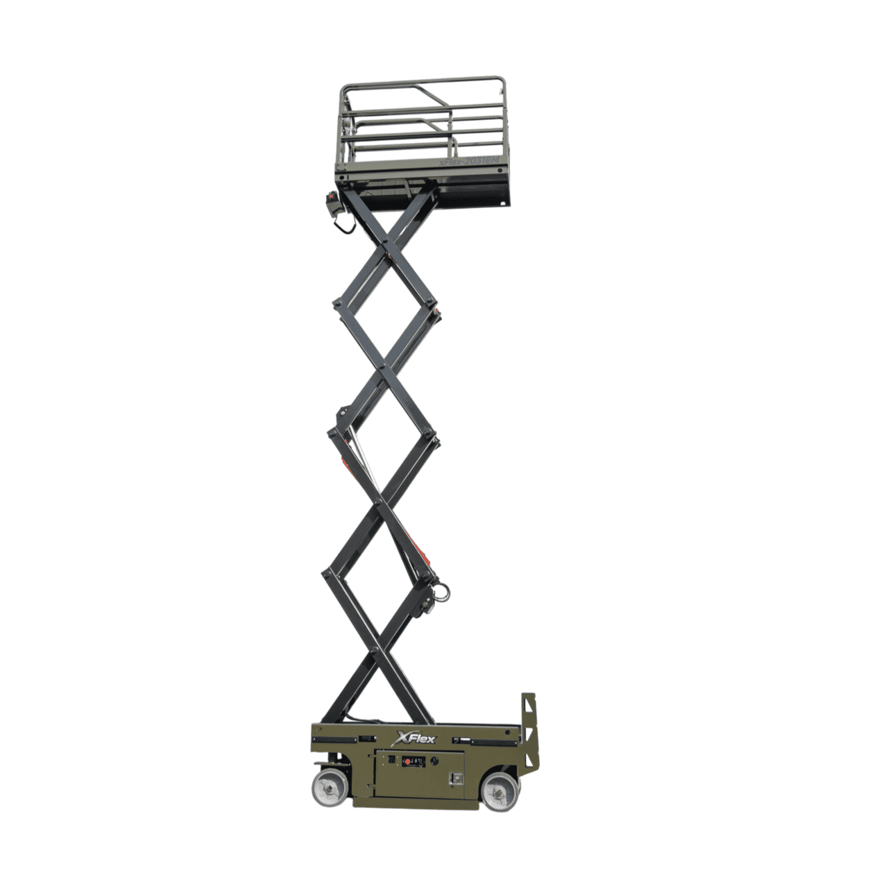TYPHON xFLEX-2031EM 1.2 Ton Electric Mini Scissor Lift with 20ft Max Platform Height and 19.7″ Platform Extend - Image 7