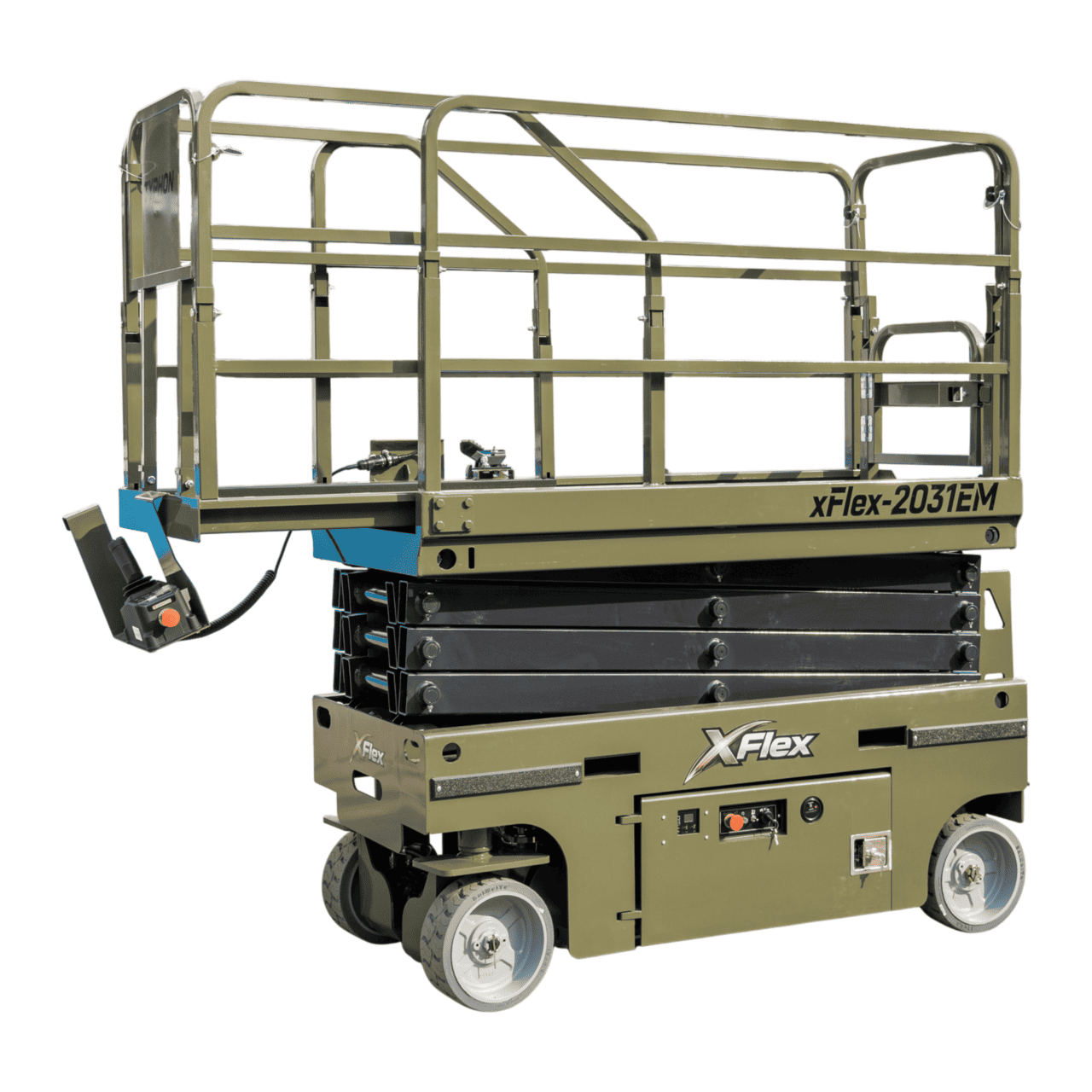 TYPHON xFLEX-2031EM 1.2 Ton Electric Mini Scissor Lift with 20ft Max Platform Height and 19.7″ Platform Extend - Image 25