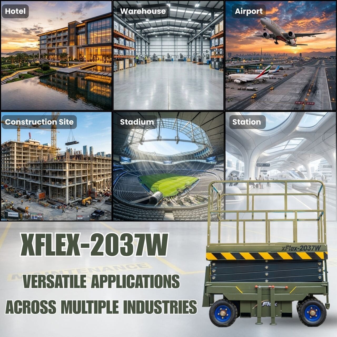TYPHON xFlex-2037W Walk-Behind Scissor Lift comes with 20ft Working Height and Manual outriggers 1102 lbs load capacity 110V Electric - Image 30