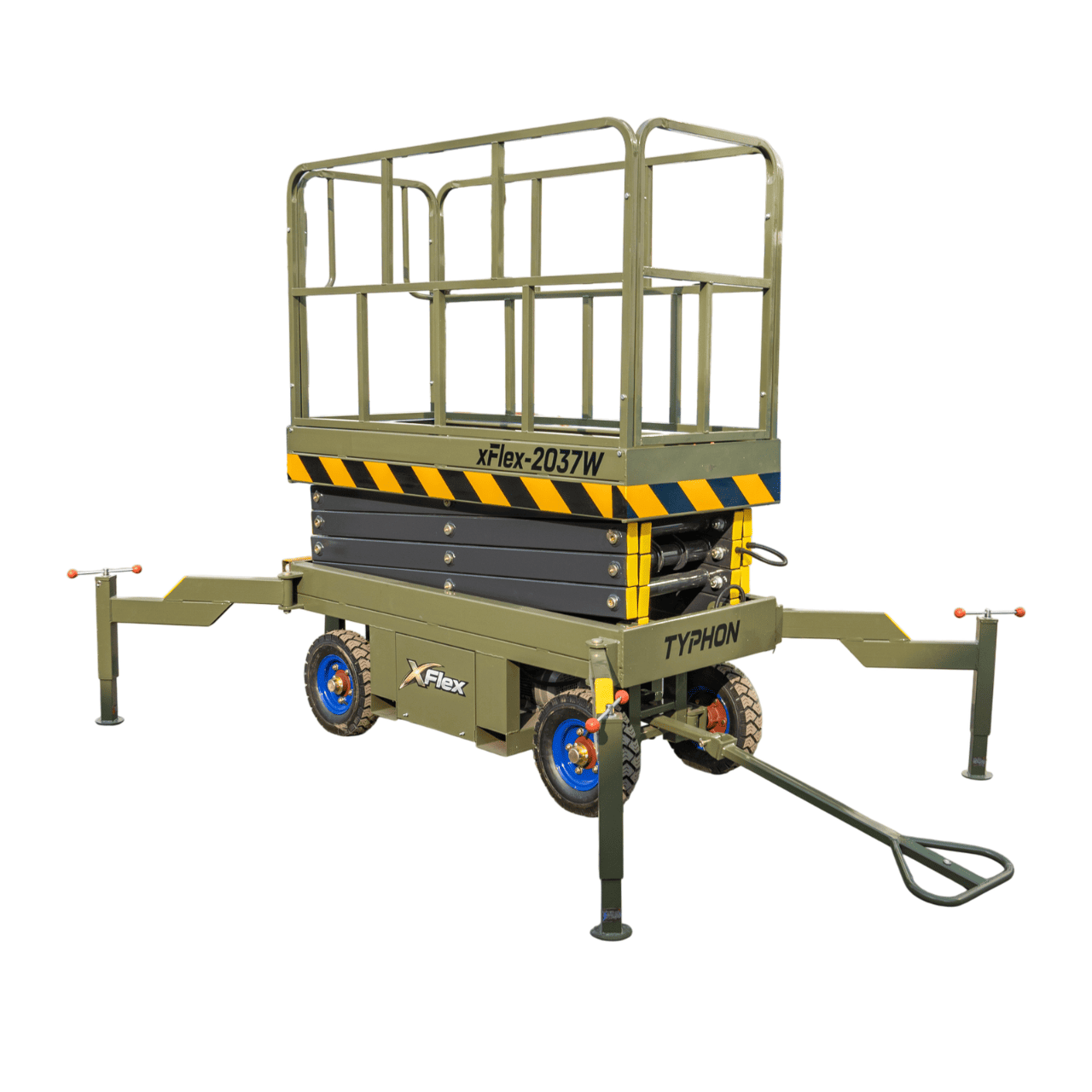 TYPHON xFlex-2037W Walk-Behind Scissor Lift comes with 20ft Working Height and Manual outriggers 1102 lbs load capacity 110V Electric - Image 16