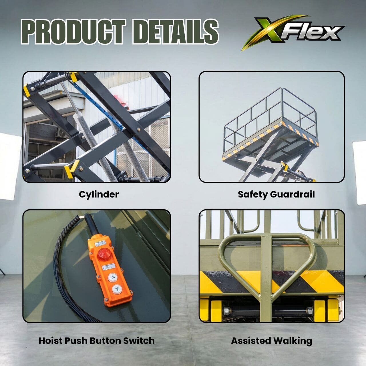 TYPHON xFlex 4065W Walk Behind Scissor Lift 2.7 Ton with Assisted Walking, Manual outriggers of 40 ft lifting Height & 110V Electric - Image 8