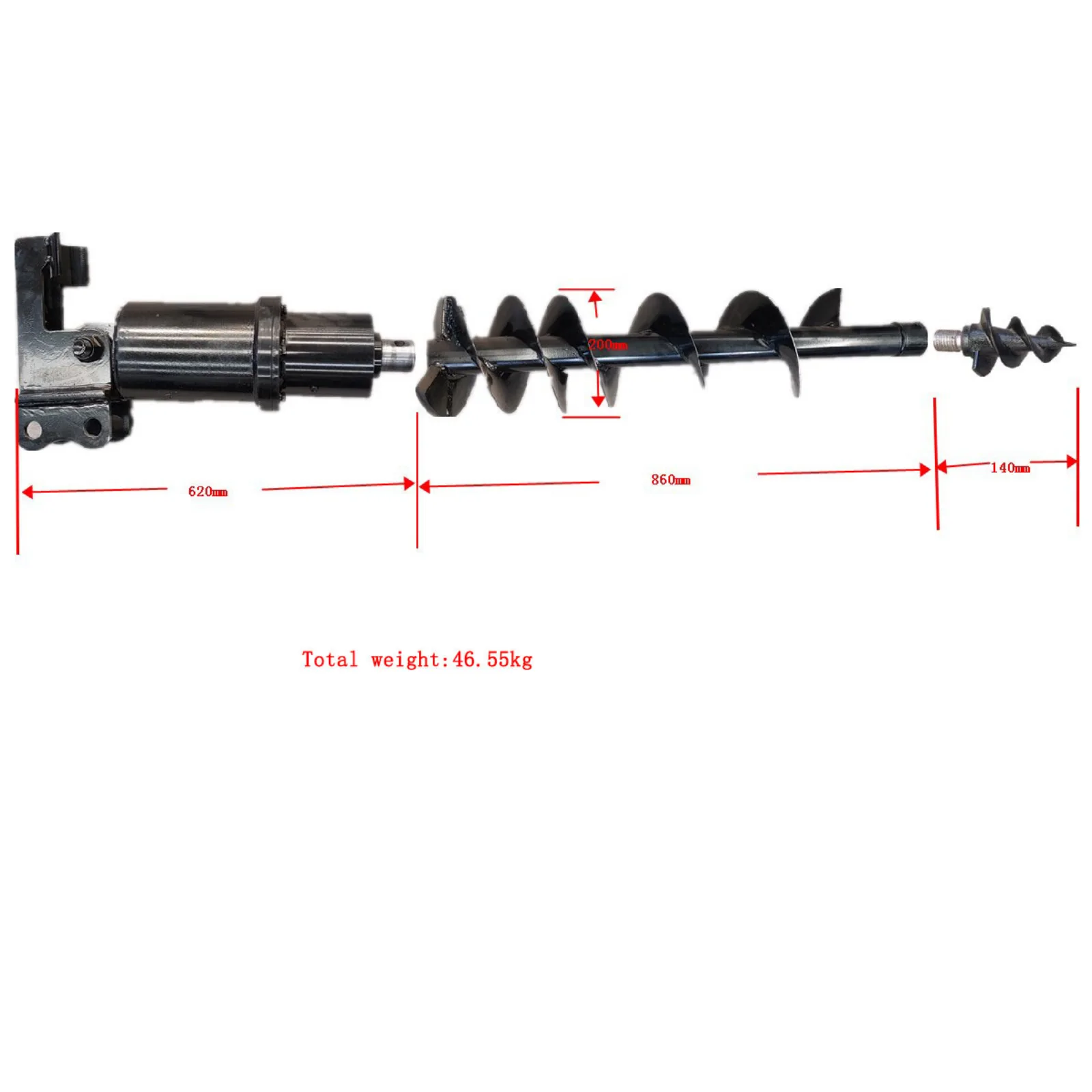 TYPHON Attachments Auger Drill Attachment for Mini Excavators Machinery USA