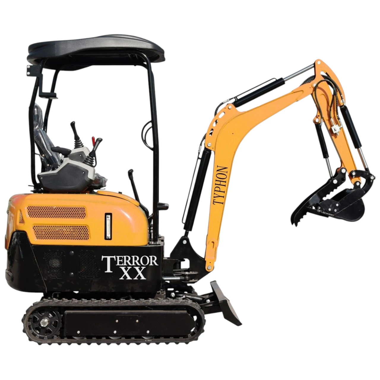 4,000 lb TYPHON TERROR XX Mini Excavator Rubber Track with Kubota D902 Diesel Engine USA