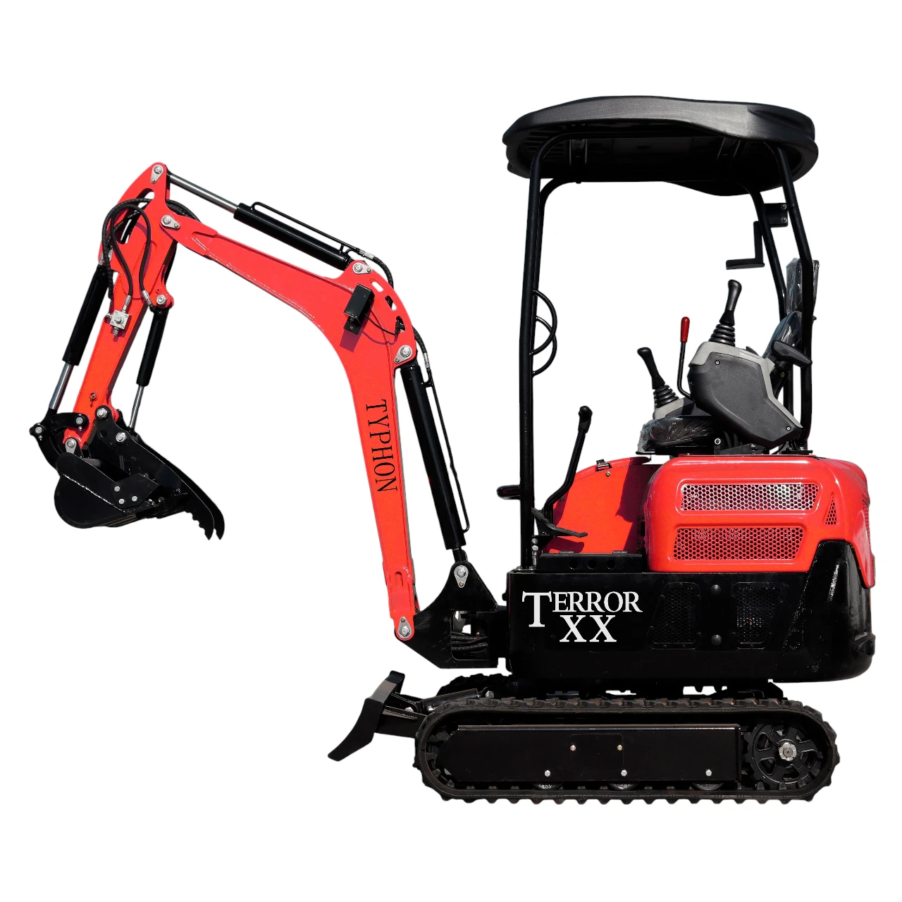 4,000 lb TYPHON TERROR XX Mini Excavator Rubber Track with Kubota D902 Diesel Engine USA