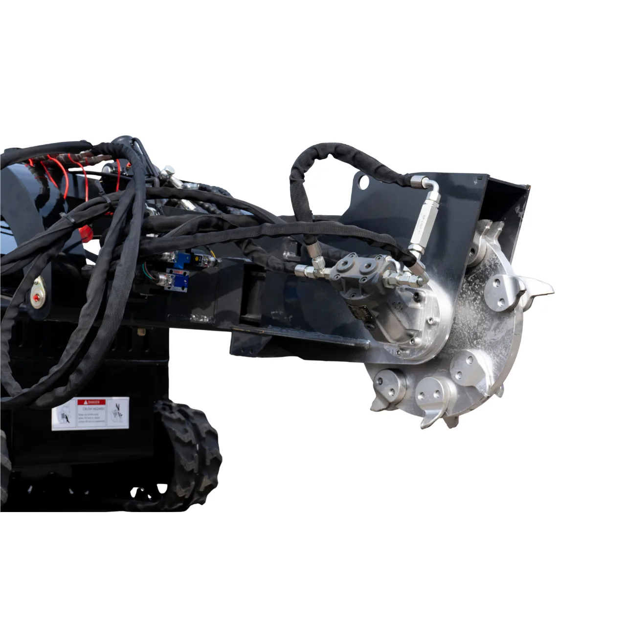 Hydraulic Swing Stump Grinder Attachment for TYPHON STOMP X1300 & STOMP 509 Mini Skid Steers
