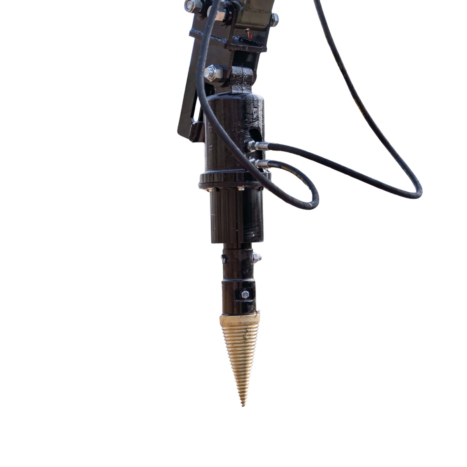 Mini Excavator Hydraulic Wood Splitter Drill Attachment 150mm TYPHON Compatible