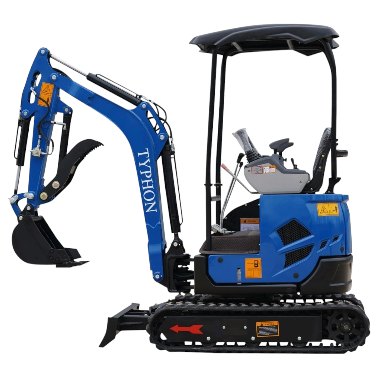 3,800 lb TYPHON TERROR XVII Mini Excavator Rubber Track with Kubota D902 Diesel Engine USA