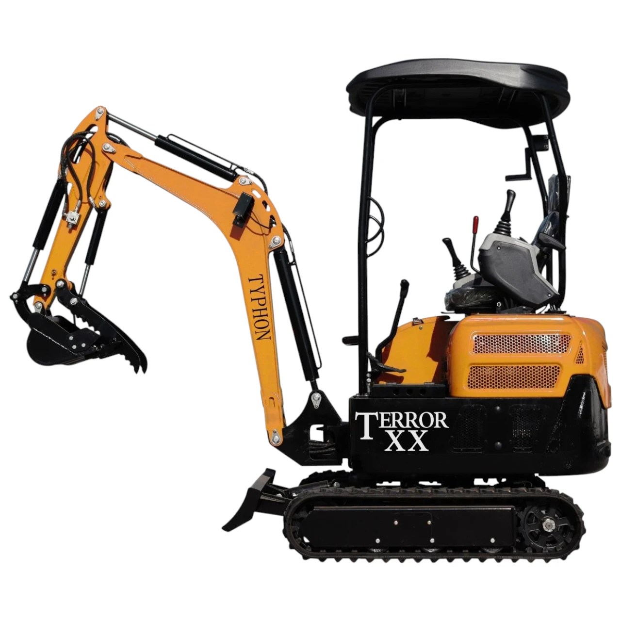4,000 lb TYPHON TERROR XX Mini Excavator Rubber Track with Kubota D902 Diesel Engine USA