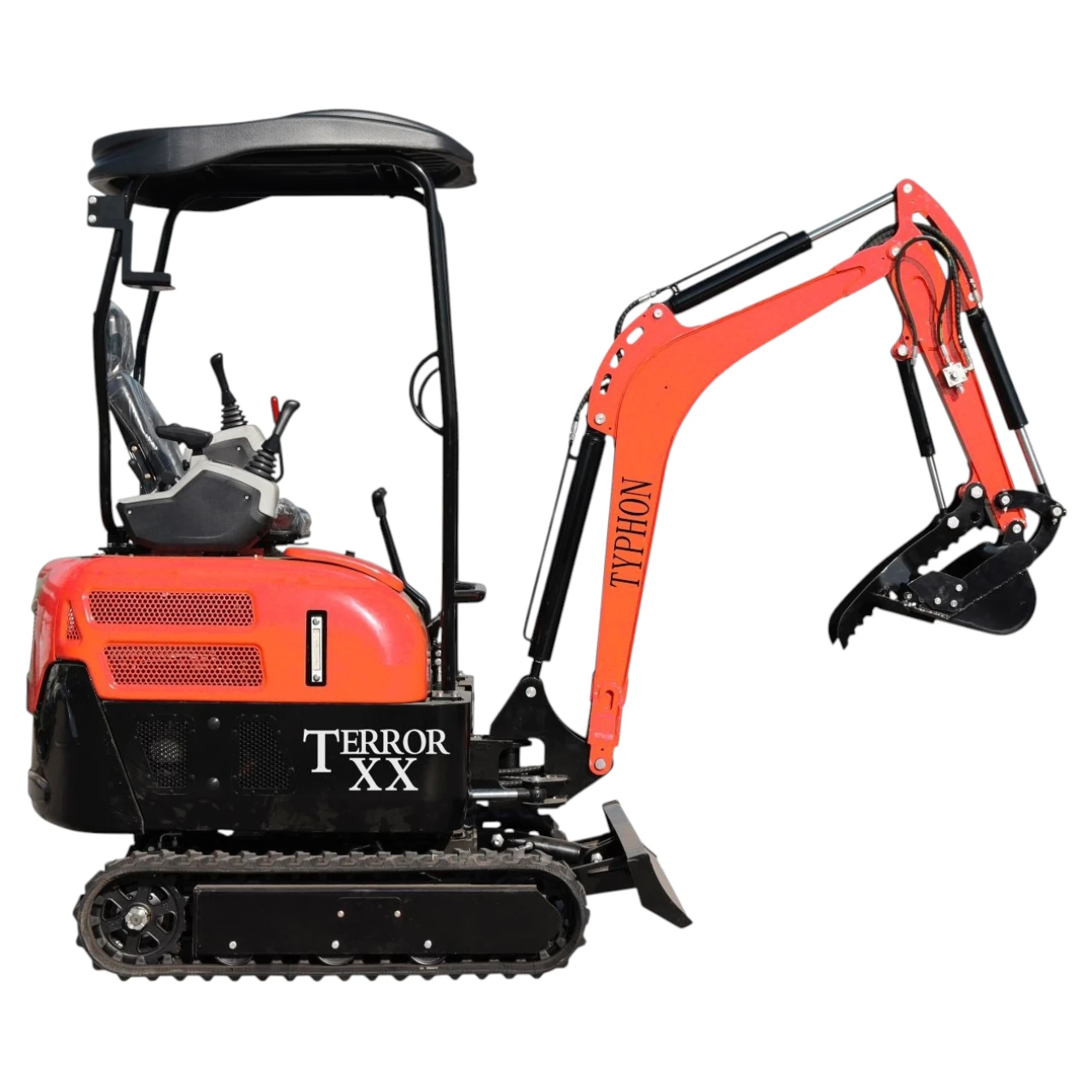 4,000 lb TYPHON TERROR XX Mini Excavator Rubber Track with Kubota D902 Diesel Engine USA