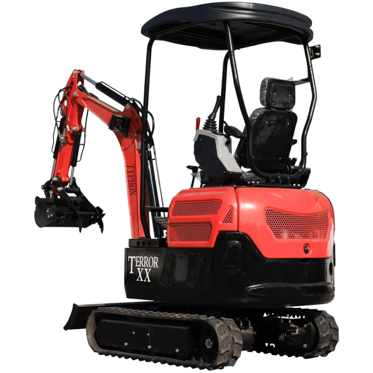 4,000 lb TYPHON TERROR XX Mini Excavator Rubber Track with Kubota D902 Diesel Engine USA