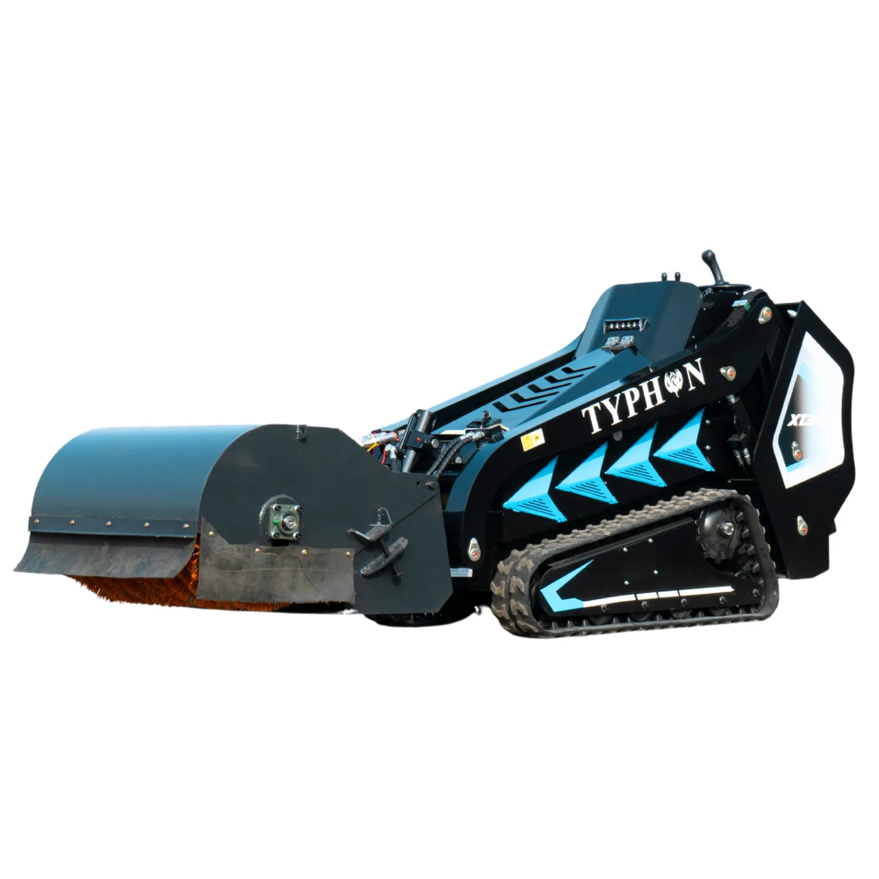 Hydraulic Pickup Sweeper Broom Attachment for TYPHON STOMP X1300 & STOMP 509 Mini Skid Steers