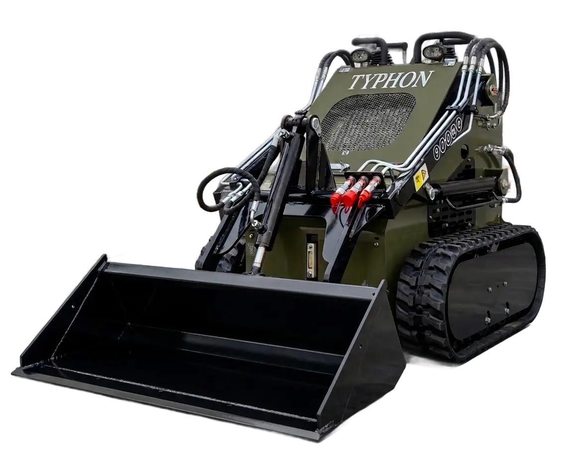 TYPHON tracked skid steer loader with 22.1 HP Honda EPA gasoline engine