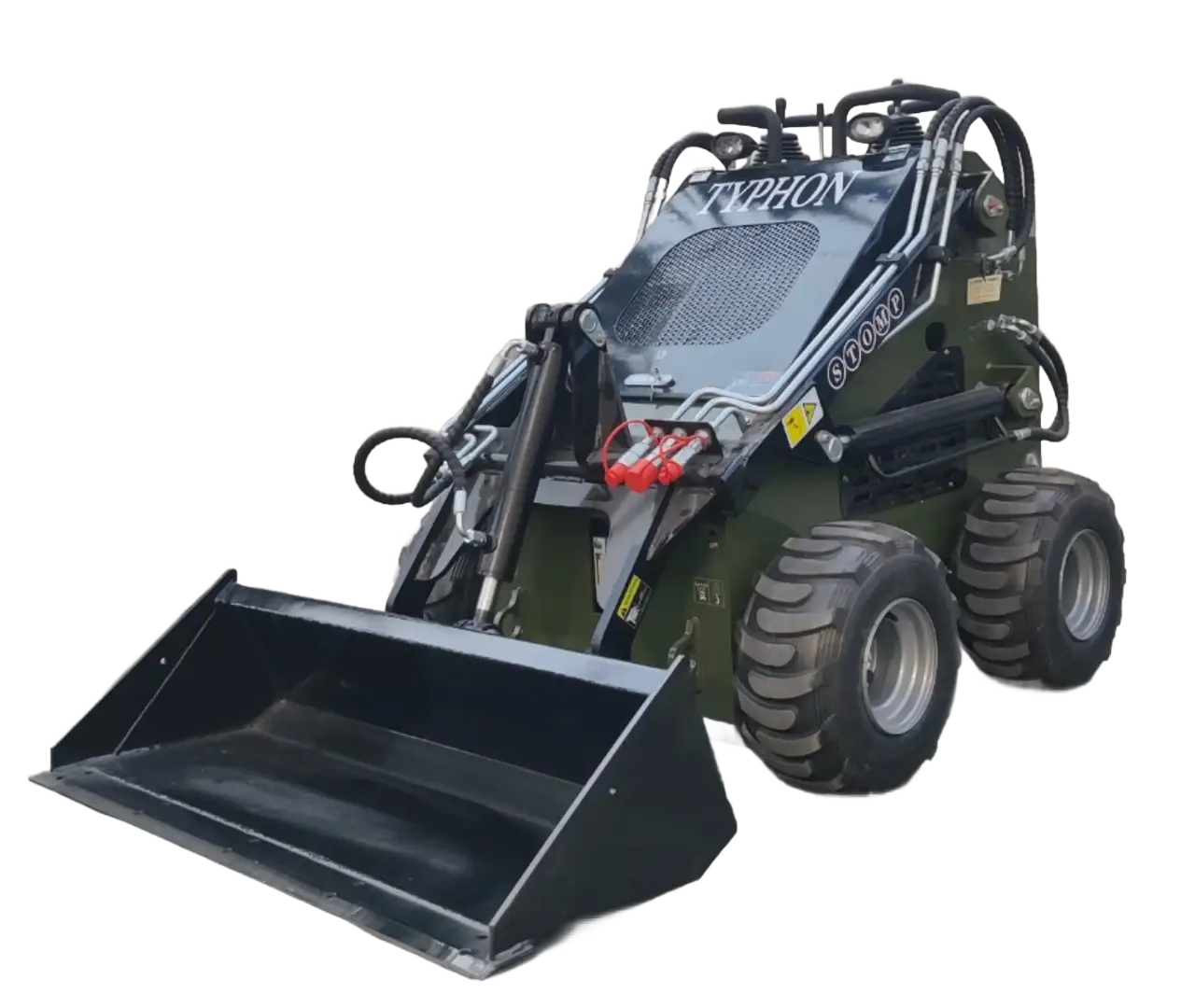 TYPHON wheeled skid steer loader with 22.1 HP Honda EPA gasoline engine