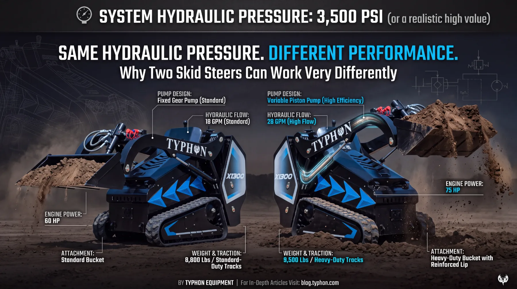 Why Two Skid Steers With Similar Hydraulic Pressure Can Have Different Performance