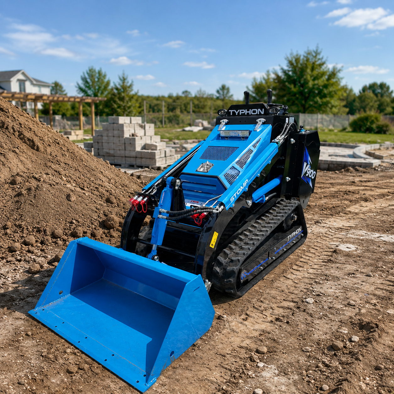 TYPHON skid steer loader for construction, landscaping, farming and property maintenance